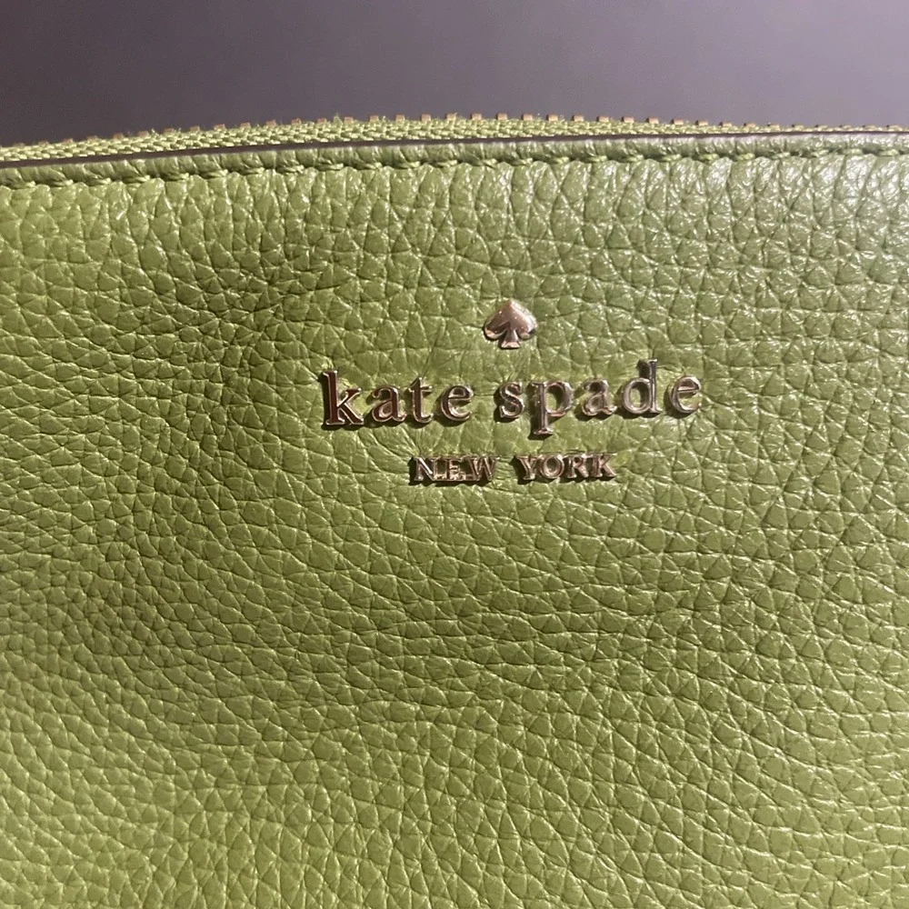 Kate Spade Olive Green‎ Pebbled Leather Shoulder Bag